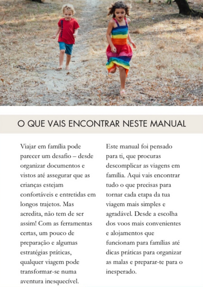 MANUAL DIGITAL (EBOOK) "Descomplicar viagens em família"